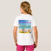 Sneeuwman Zonnebaden T-shirt (Achterkant volledig)
