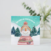 Sneeuwmanbomen Sommige mensen zijn het waard om vo Feestdagenkaart (Staand voorkant)