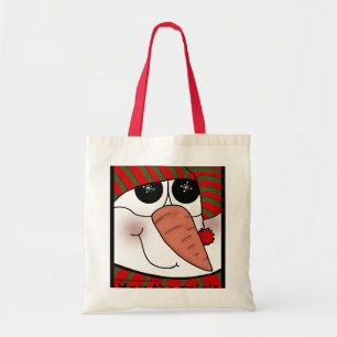 Sneeuwmangezicht Sneeuwvlok Sparkle Tote Bag