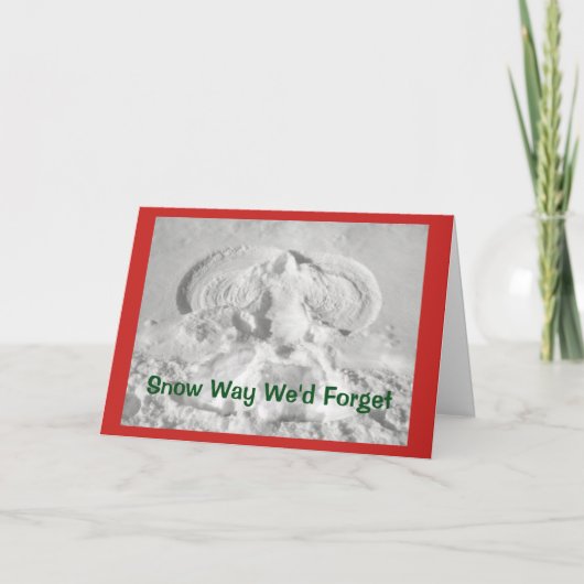 Sneeuwmanier We zouden je niet vrolijk kerstfeest  Feestdagen Kaart (Voorkant)