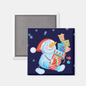 Sneeuwmanmagneet voor geschenken magneet (Voorkant / Achterkant)