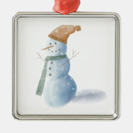 Sneeuwmanmetaal ingelijst Ornament