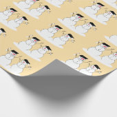 Sneeuwmannen Afstuderen Cadeaupapier (Hoek)