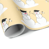 Sneeuwmannen Afstuderen Cadeaupapier (Rol Hoek)