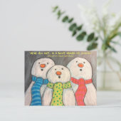 Sneeuwmannen Ansichtkaart blanco achterzijde Briefkaart (Staand voorkant)