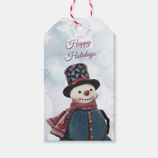 Sneeuwmannen Cadeaubijschrift Cadeaulabel (Voorkant)