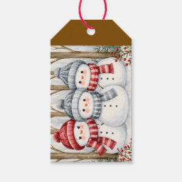 Sneeuwmannen Cadeaulabel