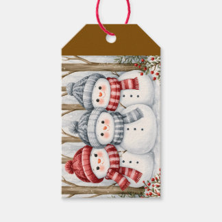 Sneeuwmannen Cadeaulabel