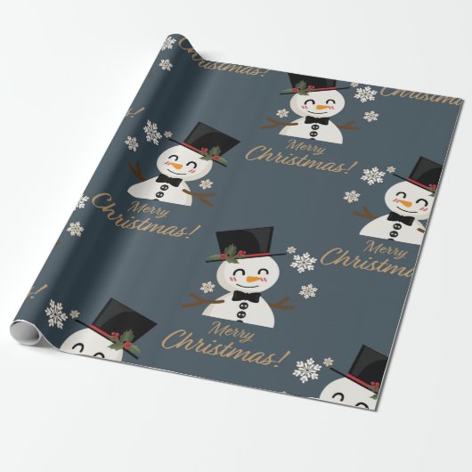 Sneeuwmannen Cadeaupapier (Uitgerold)