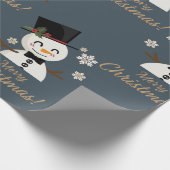 Sneeuwmannen Cadeaupapier (Hoek)