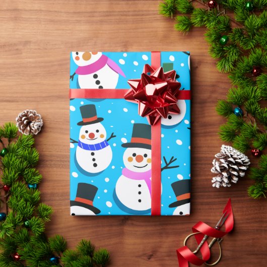 sneeuwmannen cadeaupapier (Feestdagen Geschenken)