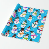 sneeuwmannen cadeaupapier (Uitgerold)