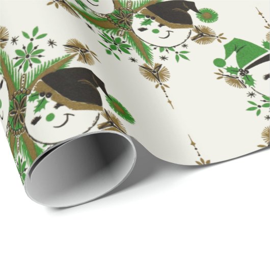  sneeuwmannen cadeaupapier (Rol Hoek)