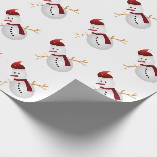 Sneeuwmannen Cadeaupapier (Hoek)
