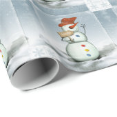 Sneeuwmannen Cadeaupapier (Rol Hoek)