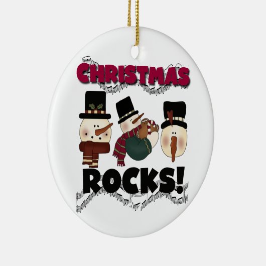Sneeuwmannen Christmas Rocks Keepsake Ornament (Rechts)