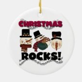 Sneeuwmannen Christmas Rocks Keepsake Ornament (Achterkant)