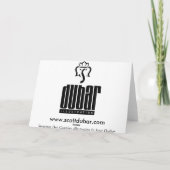 Sneeuwmannen die uit kamperen feestdagen kaart (Achterkant)