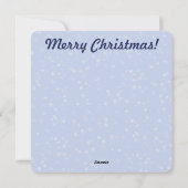 Sneeuwmannen en gloeiende Sneeuwplein Vakantie Kaa Feestdagenkaart (Achterkant)