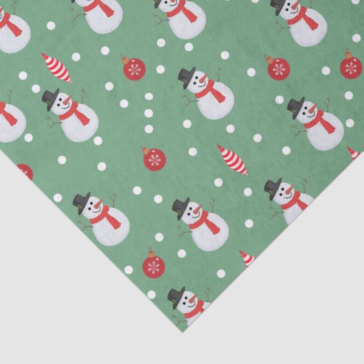 Sneeuwmannen en kerstversieringen tissuepapier (Detail)