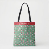 Sneeuwmannen en kerstversieringen tote bag (Voorkant)