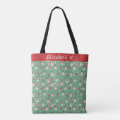 Sneeuwmannen en kerstversieringen tote bag (Achterkant)