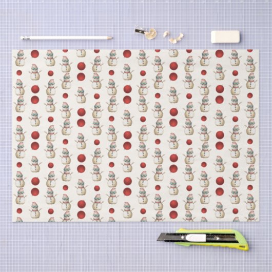 Sneeuwmannen en Ornamenten Tissuepapier (Craft)