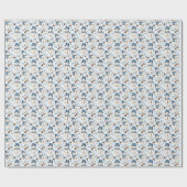 Sneeuwmannen en pinecones cadeaupapier (Vlak)