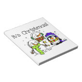 Sneeuwmannen en Pinguïns Het is Kerstfeest Notitieblok (Schuin)