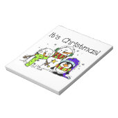 Sneeuwmannen en Pinguïns Het is Kerstfeest Notitieblok (Linkerzijde)