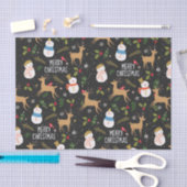 Sneeuwmannen en rendieren Kerstmis Tissuepapier (Craft)