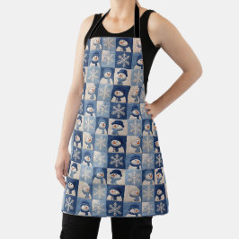Sneeuwmannen en Sneeuwvlokken Quilt Patroon Schort