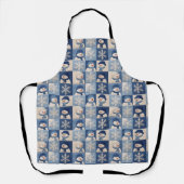 Sneeuwmannen en Sneeuwvlokken Quilt Patroon Schort (Voorkant)