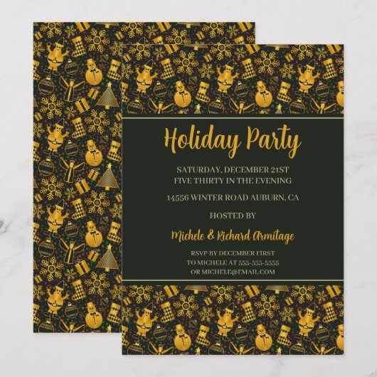 Sneeuwmannen en Sneeuwvlokken Vakantie Feest Uitno Kaart (Voorkant / Achterkant)