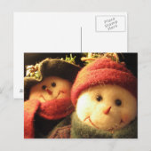 Sneeuwmannen Feestdagenkaart (Voorkant / Achterkant)