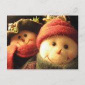 Sneeuwmannen Feestdagenkaart (Voorkant)