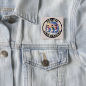 Sneeuwmannen Feestelijke Line Dancing Vierkante Button 5,1 Cm (In situ)
