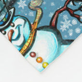Sneeuwmannen Fleece Deken (Hoek)
