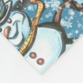 Sneeuwmannen Fleece Deken (Hoek)