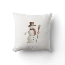 Sneeuwmannen gooien kussen