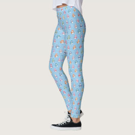 Sneeuwmannen in Sneeuwvlokken Leggings