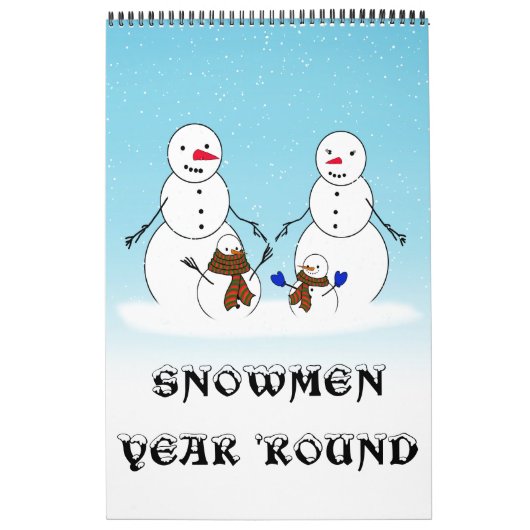 SNEEUWMANNEN JAAR 'RONDE KALENDER (Hoes)
