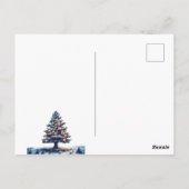 Sneeuwmannen juichen en toasten op Kerstmis Briefkaart (Achterkant)