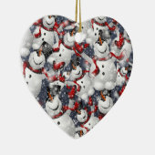 Sneeuwmannen Keramisch Ornament (Rechts)