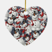 Sneeuwmannen Keramisch Ornament (Achterkant)