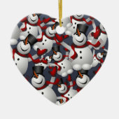 Sneeuwmannen Keramisch Ornament (Voorkant)