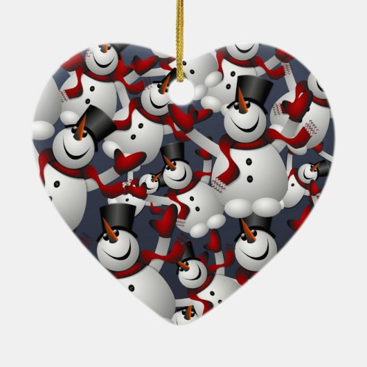 Sneeuwmannen Keramisch Ornament (Achterkant)