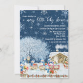Sneeuwmannen Kerst Baby Borrel Kaart (Voorkant)