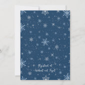 Sneeuwmannen Kerst Baby Borrel Kaart (Achterkant)