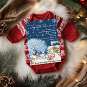 Sneeuwmannen Kerst Baby Borrel Kaart